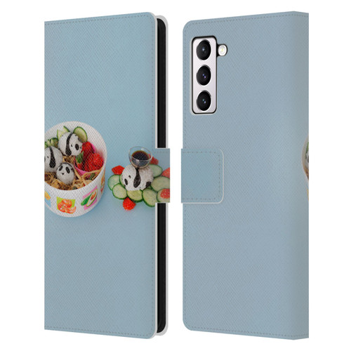 Pepino De Mar Foods Panda Rice Ball Leather Book Wallet Case Cover For Samsung Galaxy S21+ 5G