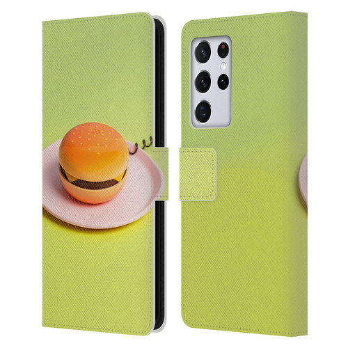 Pepino De Mar Foods Burger Leather Book Wallet Case Cover For Samsung Galaxy S21 Ultra 5G