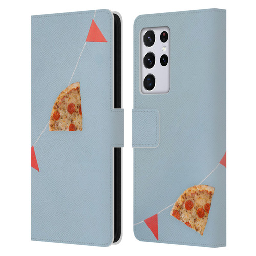 Pepino De Mar Foods Pizza Leather Book Wallet Case Cover For Samsung Galaxy S21 Ultra 5G