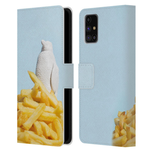 Pepino De Mar Foods Fries Leather Book Wallet Case Cover For Samsung Galaxy M31s (2020)