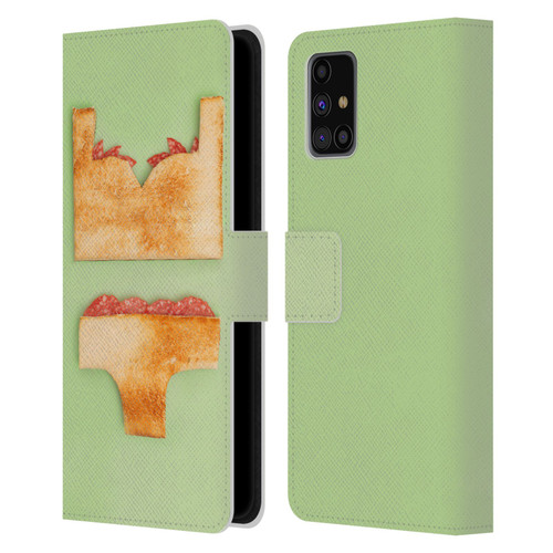 Pepino De Mar Foods Sandwich Leather Book Wallet Case Cover For Samsung Galaxy M31s (2020)