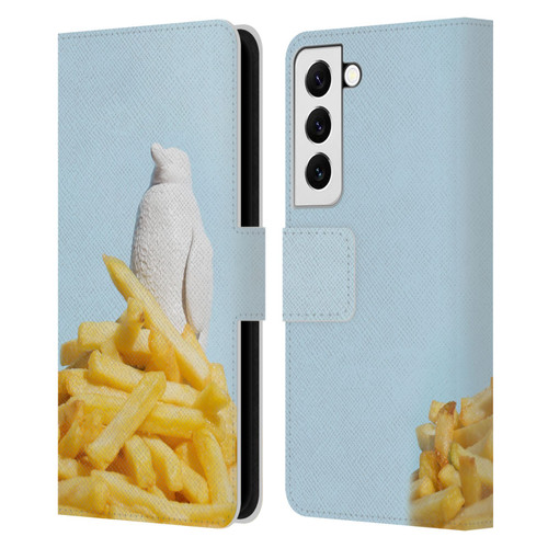 Pepino De Mar Foods Fries Leather Book Wallet Case Cover For Samsung Galaxy S22 5G