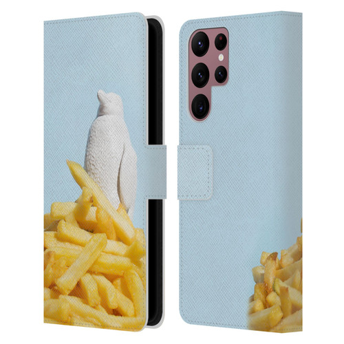 Pepino De Mar Foods Fries Leather Book Wallet Case Cover For Samsung Galaxy S22 Ultra 5G