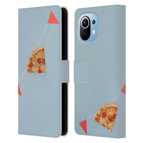 Pepino De Mar Foods Pizza Leather Book Wallet Case Cover For Xiaomi Mi 11