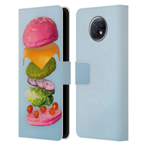 Pepino De Mar Foods Burger 2 Leather Book Wallet Case Cover For Xiaomi Redmi Note 9T 5G