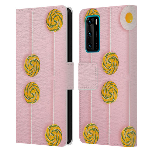 Pepino De Mar Patterns 2 Lollipop Leather Book Wallet Case Cover For Huawei P40 5G