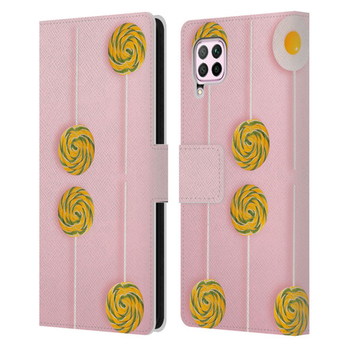 Pepino De Mar Patterns 2 Lollipop Leather Book Wallet Case Cover For Huawei Nova 6 SE / P40 Lite