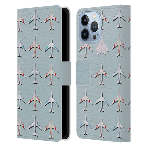 Pepino De Mar Patterns 2 Airplane Leather Book Wallet Case Cover For Apple iPhone 13 Pro Max