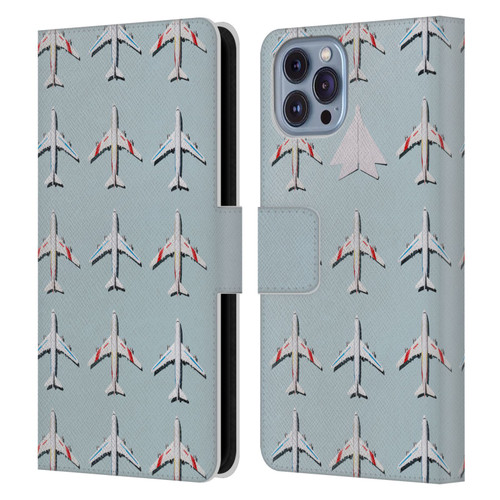 Pepino De Mar Patterns 2 Airplane Leather Book Wallet Case Cover For Apple iPhone 14