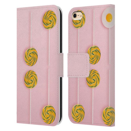 Pepino De Mar Patterns 2 Lollipop Leather Book Wallet Case Cover For Apple iPhone 6 / iPhone 6s