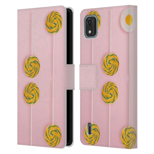 Pepino De Mar Patterns 2 Lollipop Leather Book Wallet Case Cover For Nokia C2 2nd Edition