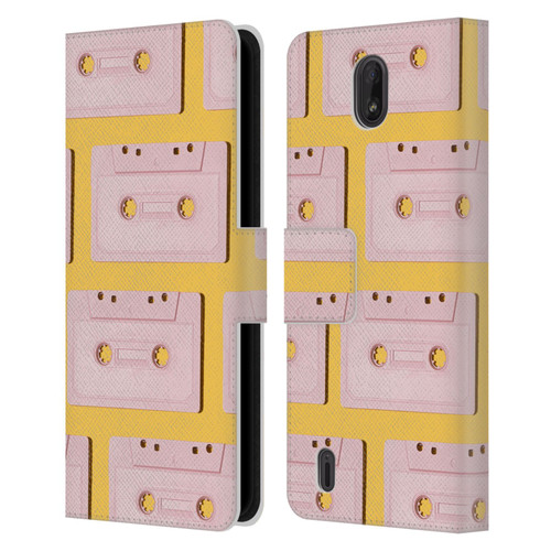 Pepino De Mar Patterns 2 Cassette Tape Leather Book Wallet Case Cover For Nokia C01 Plus/C1 2nd Edition