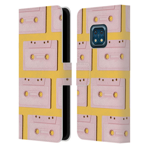 Pepino De Mar Patterns 2 Cassette Tape Leather Book Wallet Case Cover For Nokia XR20