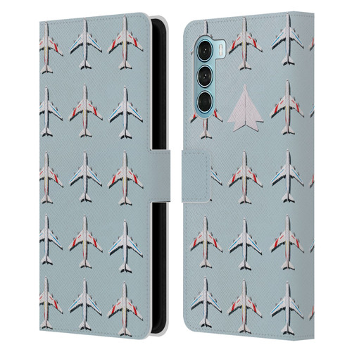 Pepino De Mar Patterns 2 Airplane Leather Book Wallet Case Cover For Motorola Edge S30 / Moto G200 5G