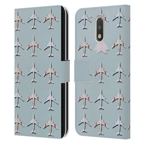 Pepino De Mar Patterns 2 Airplane Leather Book Wallet Case Cover For Motorola Moto G41