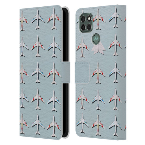 Pepino De Mar Patterns 2 Airplane Leather Book Wallet Case Cover For Motorola Moto G9 Power