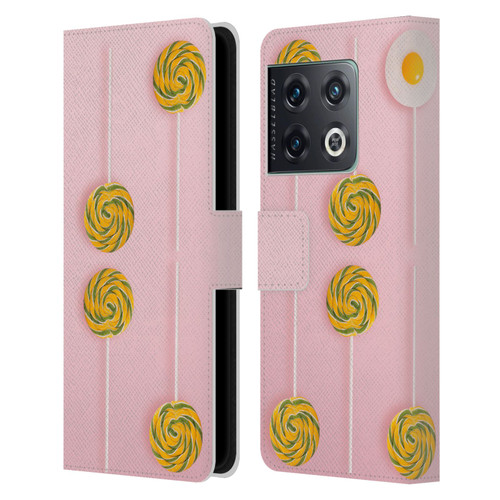 Pepino De Mar Patterns 2 Lollipop Leather Book Wallet Case Cover For OnePlus 10 Pro