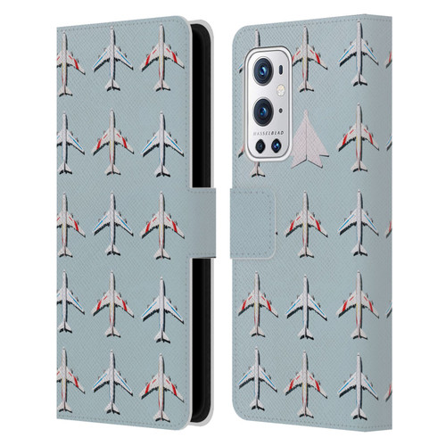 Pepino De Mar Patterns 2 Airplane Leather Book Wallet Case Cover For OnePlus 9 Pro