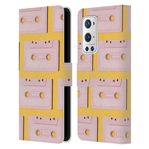 Pepino De Mar Patterns 2 Cassette Tape Leather Book Wallet Case Cover For OnePlus 9 Pro