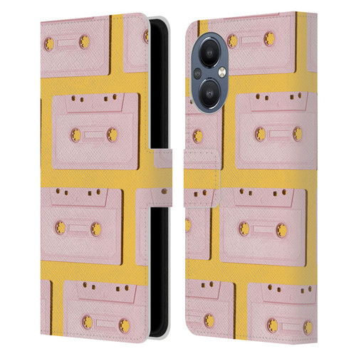 Pepino De Mar Patterns 2 Cassette Tape Leather Book Wallet Case Cover For OnePlus Nord N20 5G