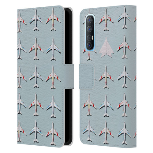 Pepino De Mar Patterns 2 Airplane Leather Book Wallet Case Cover For OPPO Find X2 Neo 5G