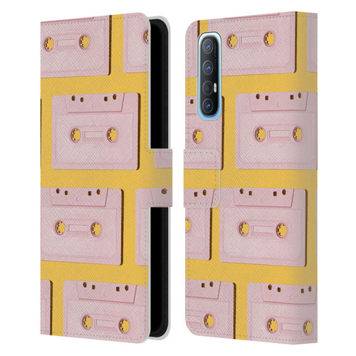 Pepino De Mar Patterns 2 Cassette Tape Leather Book Wallet Case Cover For OPPO Find X2 Neo 5G