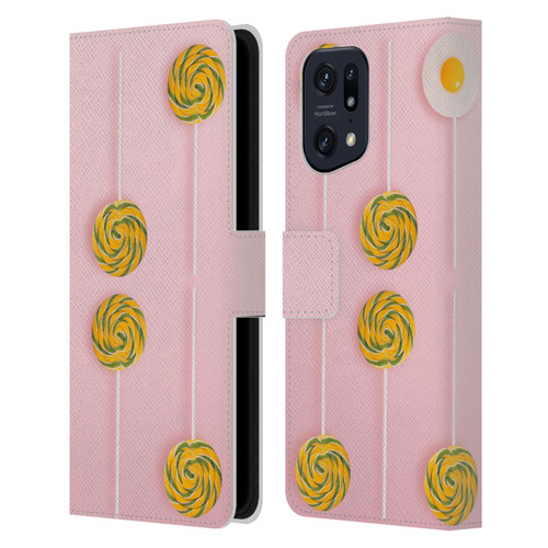 Pepino De Mar Patterns 2 Lollipop Leather Book Wallet Case Cover For OPPO Find X5