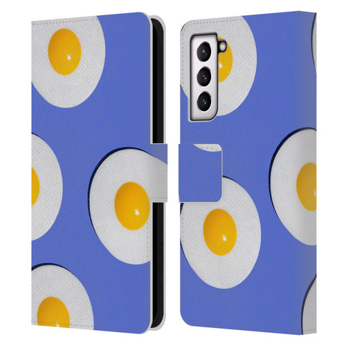 Pepino De Mar Patterns 2 Egg Leather Book Wallet Case Cover For Samsung Galaxy S21 5G