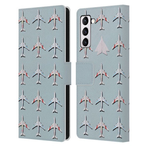 Pepino De Mar Patterns 2 Airplane Leather Book Wallet Case Cover For Samsung Galaxy S21+ 5G