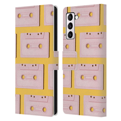 Pepino De Mar Patterns 2 Cassette Tape Leather Book Wallet Case Cover For Samsung Galaxy S21+ 5G