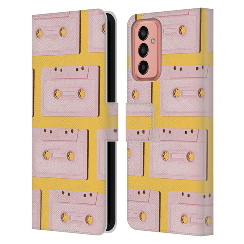 Pepino De Mar Patterns 2 Cassette Tape Leather Book Wallet Case Cover For Samsung Galaxy M13 (2022)