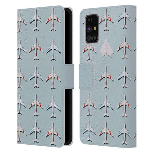 Pepino De Mar Patterns 2 Airplane Leather Book Wallet Case Cover For Samsung Galaxy M31s (2020)