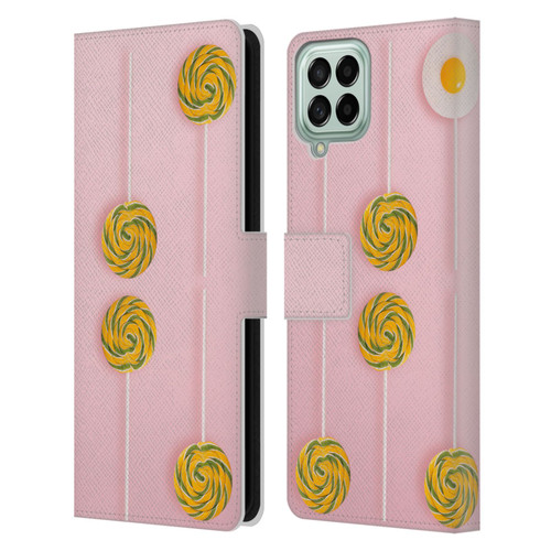 Pepino De Mar Patterns 2 Lollipop Leather Book Wallet Case Cover For Samsung Galaxy M33 (2022)