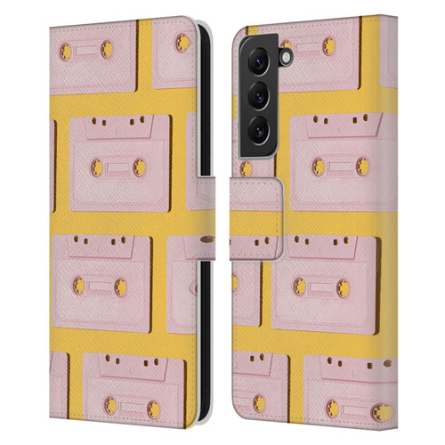 Pepino De Mar Patterns 2 Cassette Tape Leather Book Wallet Case Cover For Samsung Galaxy S22+ 5G