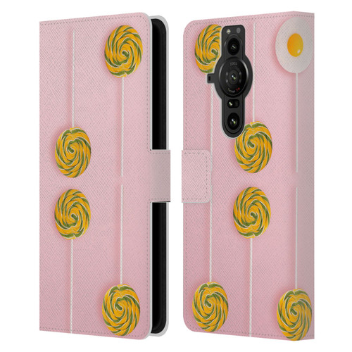 Pepino De Mar Patterns 2 Lollipop Leather Book Wallet Case Cover For Sony Xperia Pro-I