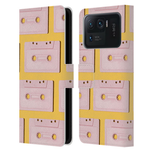Pepino De Mar Patterns 2 Cassette Tape Leather Book Wallet Case Cover For Xiaomi Mi 11 Ultra