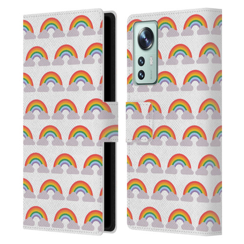 Pepino De Mar Rainbow Pattern Leather Book Wallet Case Cover For Xiaomi 12