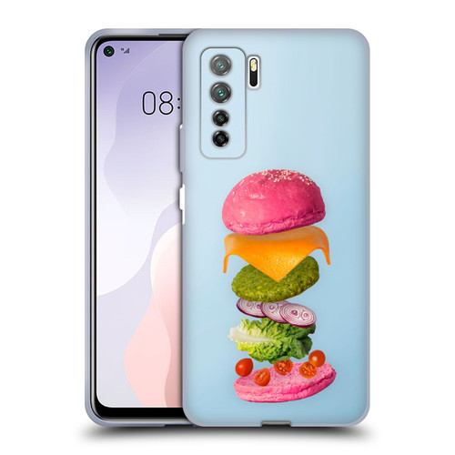Pepino De Mar Foods Burger 2 Soft Gel Case for Huawei Nova 7 SE/P40 Lite 5G