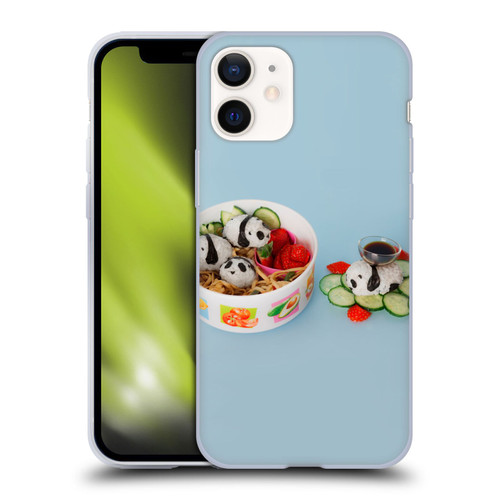 Pepino De Mar Foods Panda Rice Ball Soft Gel Case for Apple iPhone 12 Mini
