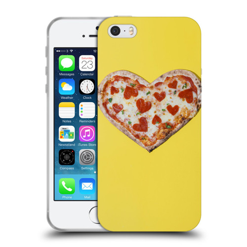Pepino De Mar Foods Heart Pizza Soft Gel Case for Apple iPhone 5 / 5s / iPhone SE 2016