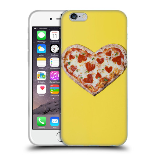 Pepino De Mar Foods Heart Pizza Soft Gel Case for Apple iPhone 6 / iPhone 6s
