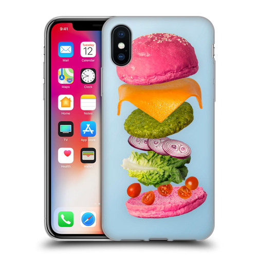 Pepino De Mar Foods Burger 2 Soft Gel Case for Apple iPhone X / iPhone XS