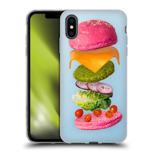 Pepino De Mar Foods Burger 2 Soft Gel Case for Apple iPhone XS Max