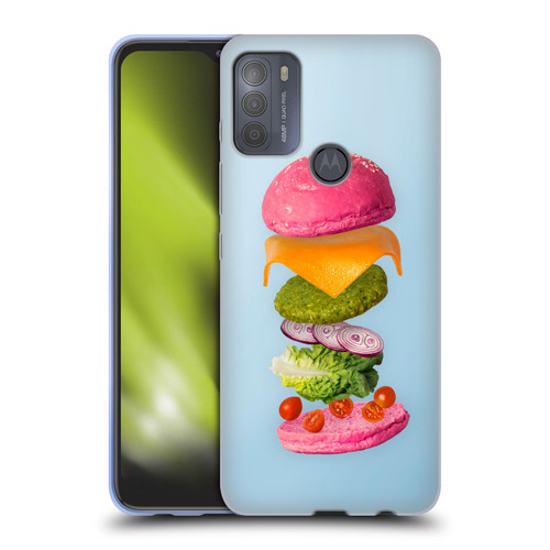 Pepino De Mar Foods Burger 2 Soft Gel Case for Motorola Moto G50