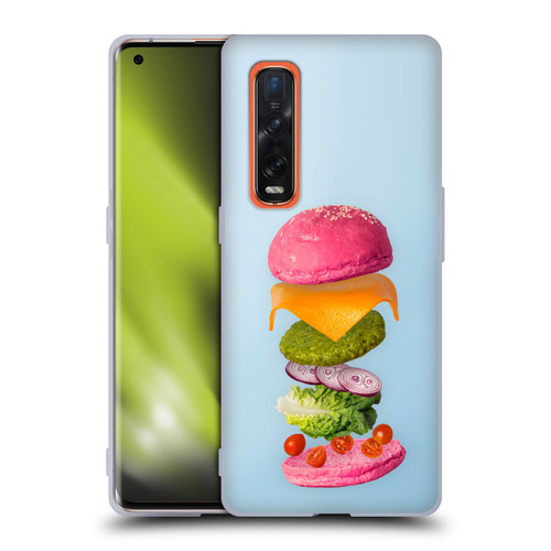Pepino De Mar Foods Burger 2 Soft Gel Case for OPPO Find X2 Pro 5G