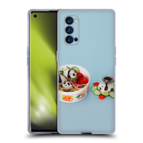 Pepino De Mar Foods Panda Rice Ball Soft Gel Case for OPPO Reno 4 Pro 5G