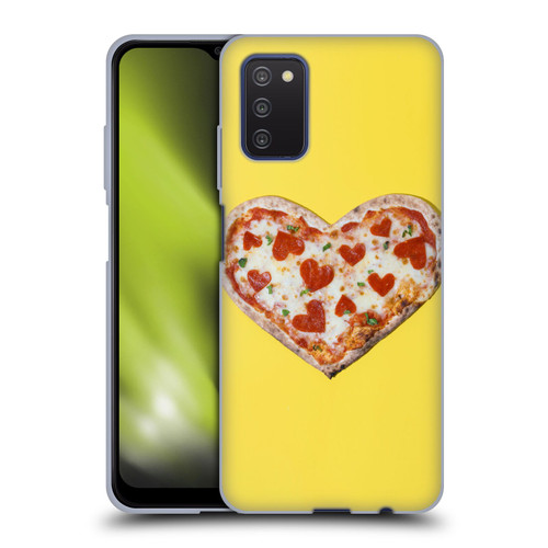 Pepino De Mar Foods Heart Pizza Soft Gel Case for Samsung Galaxy A03s (2021)