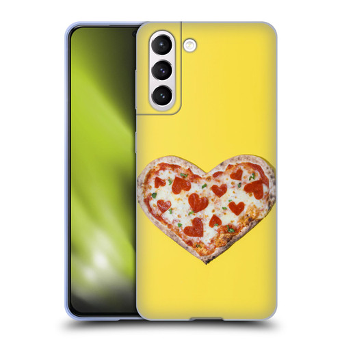 Pepino De Mar Foods Heart Pizza Soft Gel Case for Samsung Galaxy S21 5G