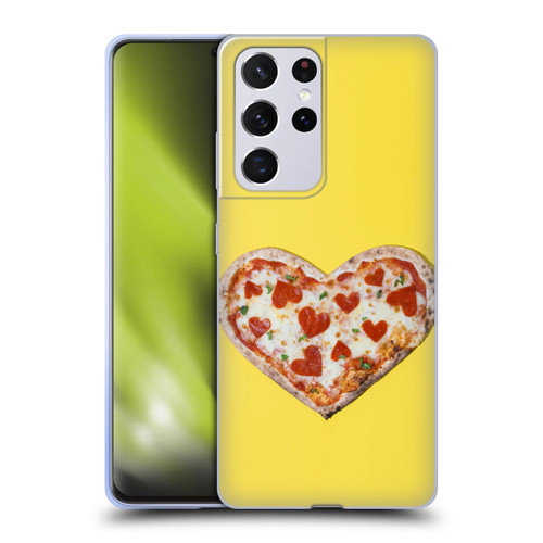 Pepino De Mar Foods Heart Pizza Soft Gel Case for Samsung Galaxy S21 Ultra 5G