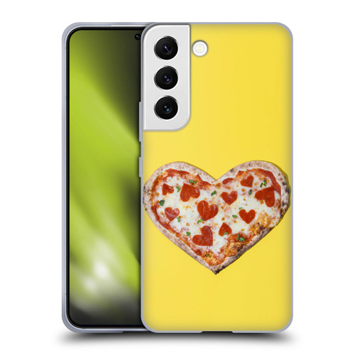 Pepino De Mar Foods Heart Pizza Soft Gel Case for Samsung Galaxy S22 5G
